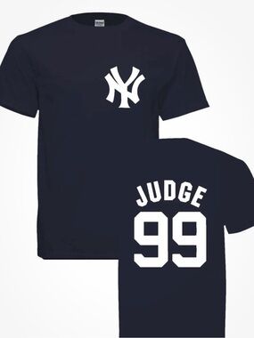 Genuine Merchandise Navy Blue Yankees 'Judge 99' Short Sleeve Tee